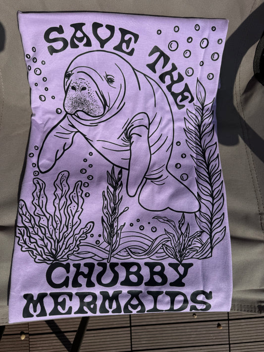 Save the chubby mermaids tee
