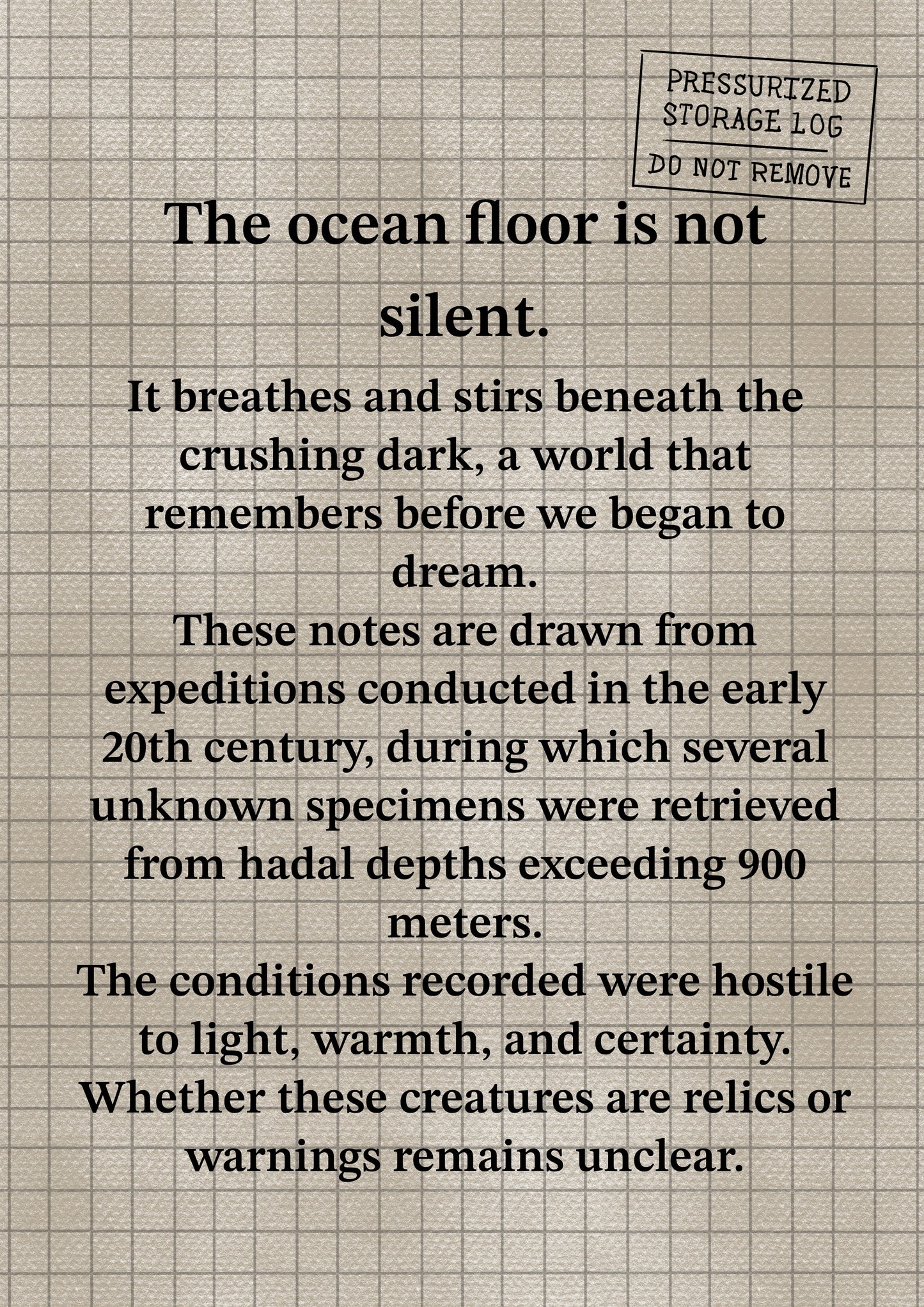 Field Journal of the Abyss — Illustrated Deep Sea Expedition Notes