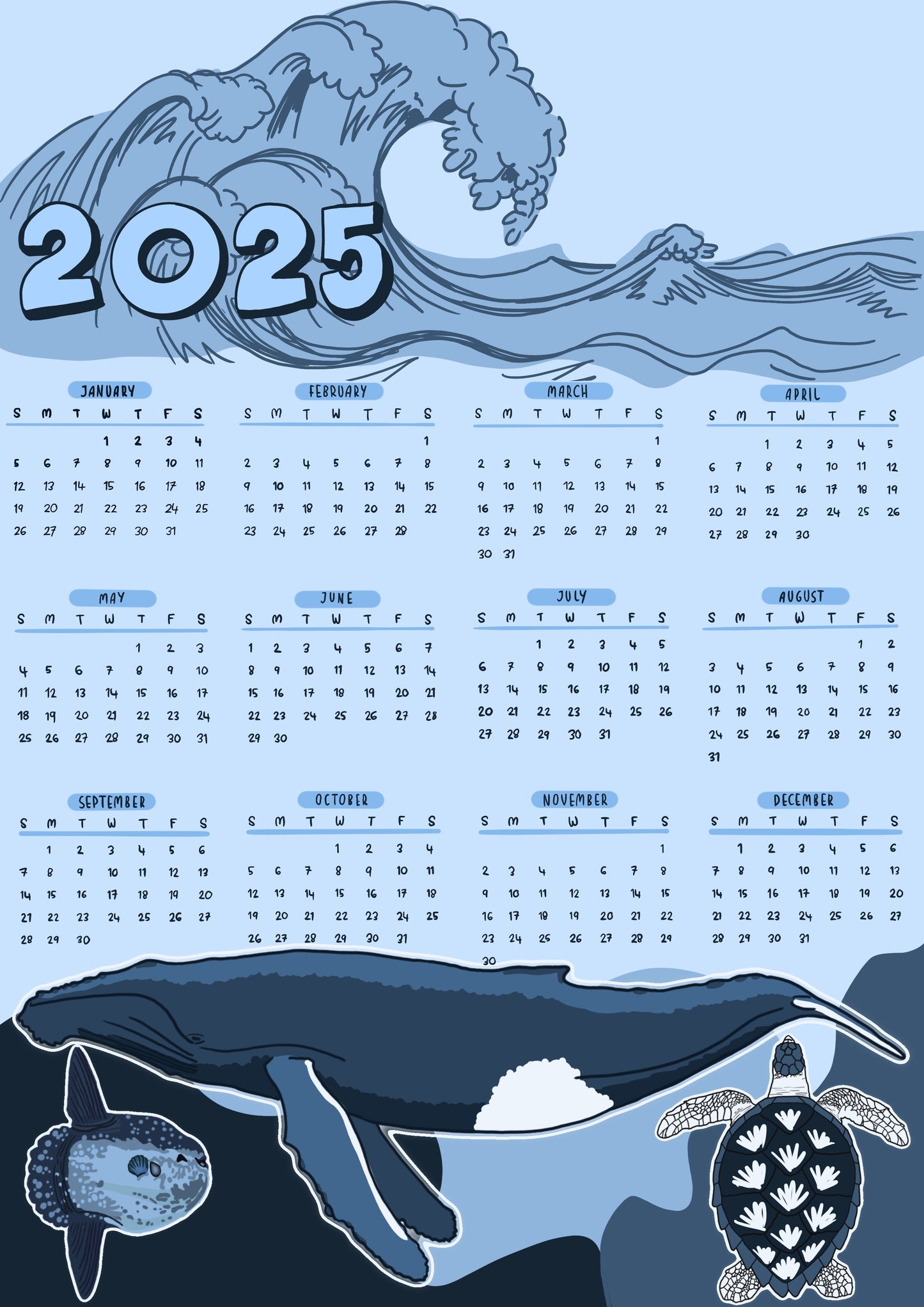 Ocean bliss digital planner